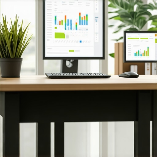 Modern workspace with AI tools analyzing local SEO and community activities