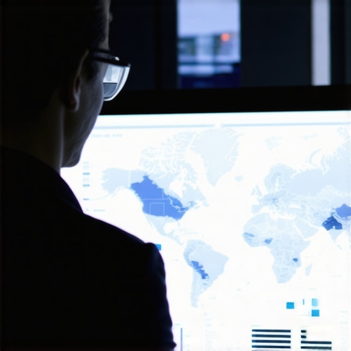 Expert analyzing digital maps and data for SEO optimization