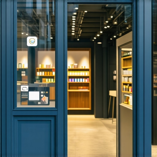 AR visualization of a storefront with interactive elements