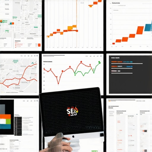 Team analyzing local SEO data on screens with maps and analytics graphs.