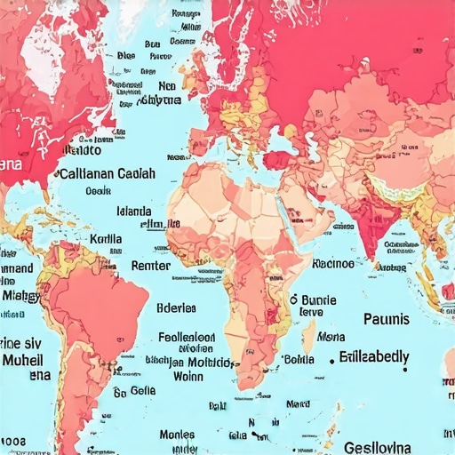 Map illustration highlighting local keywords and engagement zones