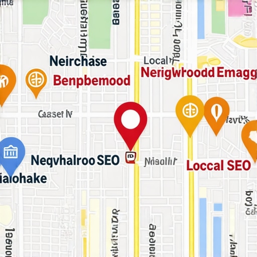 Map illustrating neighborhood targeting for local SEO