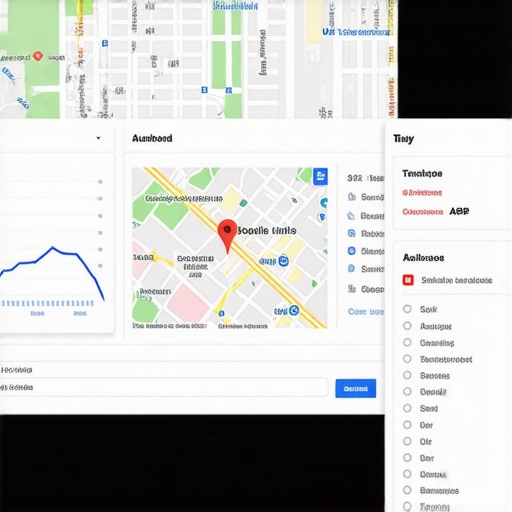Screenshot of a local SEO dashboard displaying live ranking data and API analytics