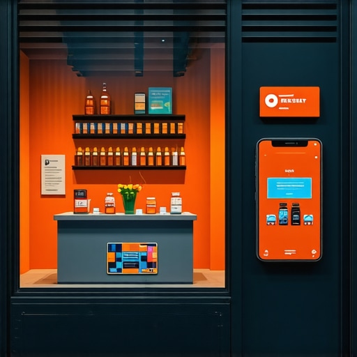 Augmented reality view of storefront with smartphone scanning features for enhanced local engagement