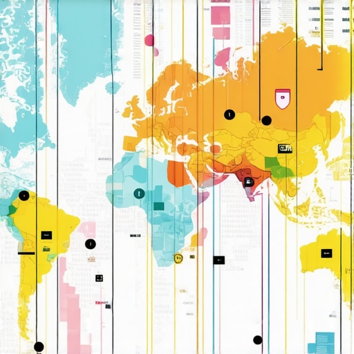 Futuristic digital map with local business icons and AI overlays