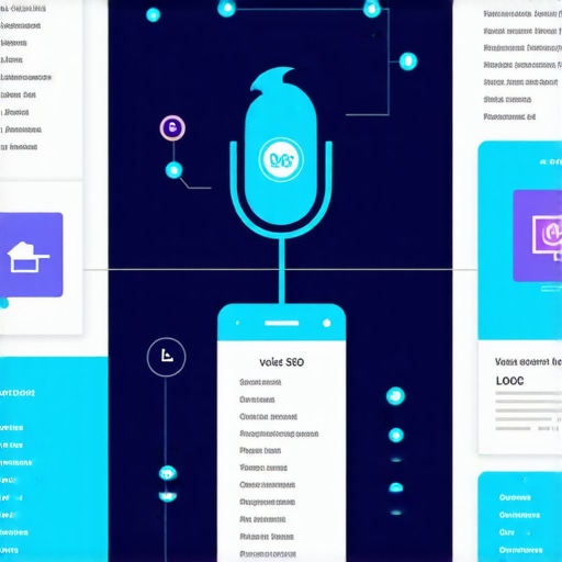 Infographic illustrating AI analytics and voice search integration in local SEO