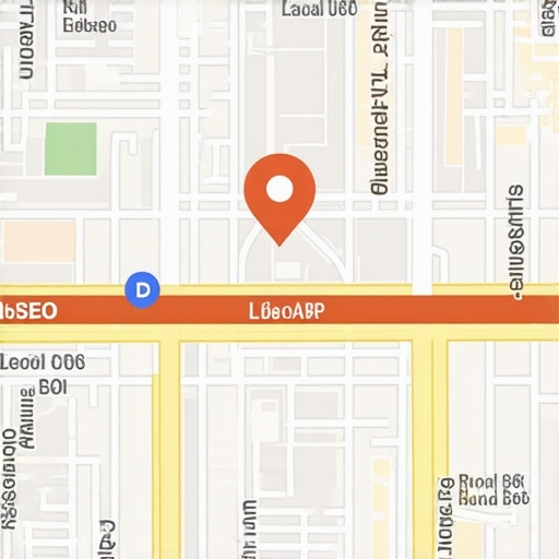 Digital map showing geospatial data overlays for local SEO