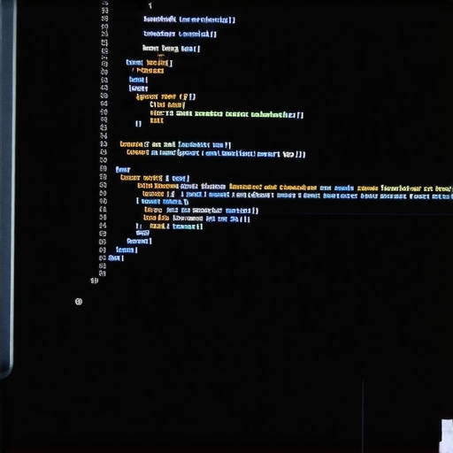 Schema markup code on a computer screen, illustrating local SEO strategies