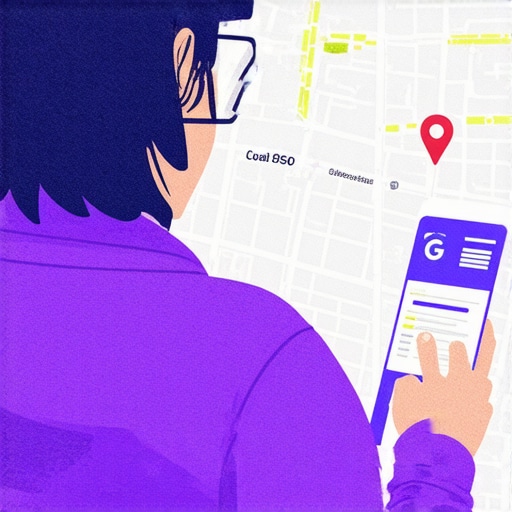 Person using voice command to locate nearby businesses on Google Maps, highlighting voice search trends.