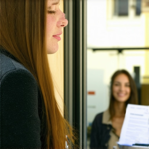 Business owner requesting reviews from satisfied customers in store
