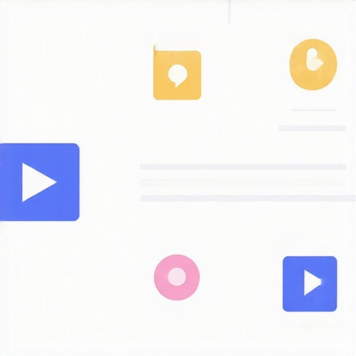 Illustration of local business listings with multimedia content and community icons.