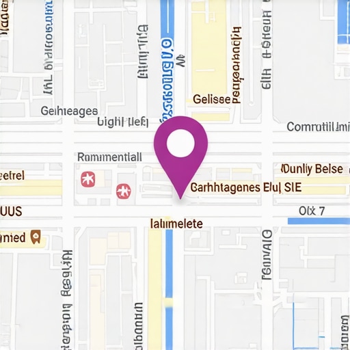 Digital map with SEO analytics overlays demonstrates local search optimization