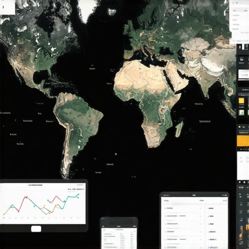 Screenshot of an AI-powered local SEO analytics platform displaying maps and data insights