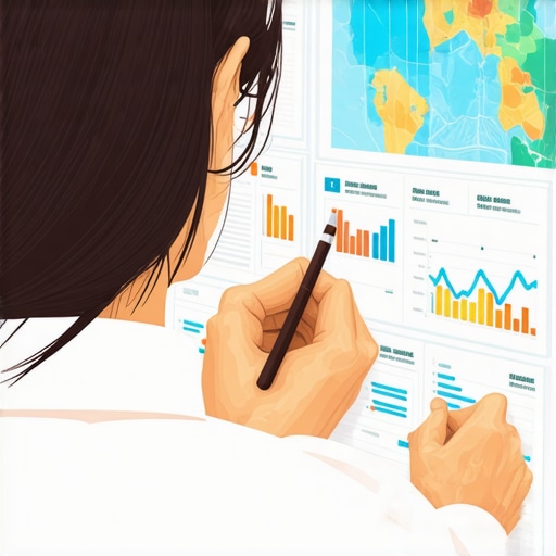 Business owner examining digital map analytics for SEO