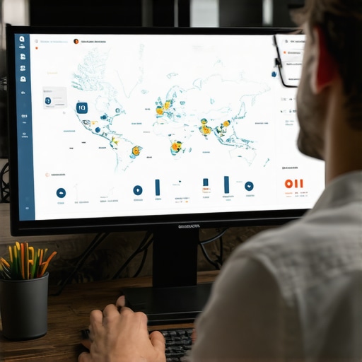 Digital marketing expert reviewing local SEO metrics and map performance.