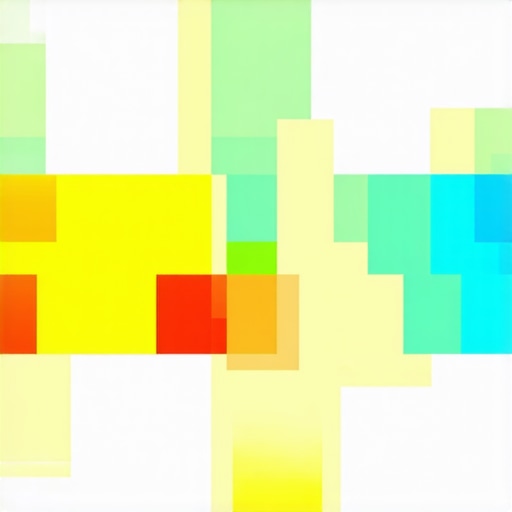 Heatmap overlay on a digital map indicating areas of high search activity with analytics dashboards.