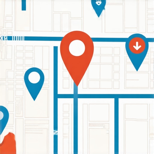 Digital map with markers denoting local businesses and user interactions.