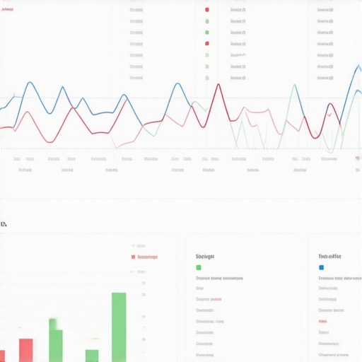 Screenshot of an AI-driven local SEO analytics dashboard highlighting search trend graphs and map data.