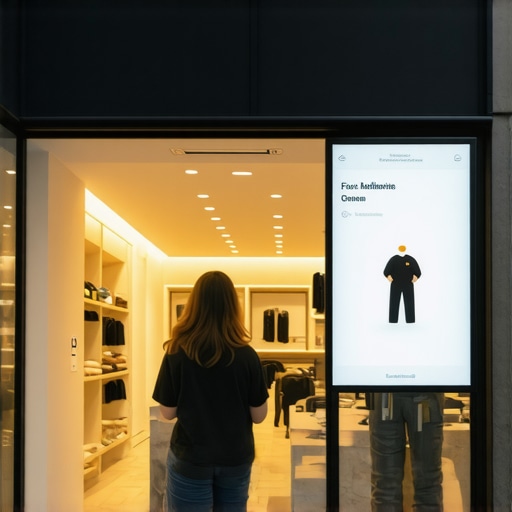 Storefront showcasing AR integration and digital signage for local marketing