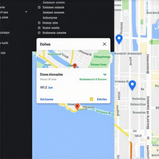 Map interface with custom layers and analytics dashboards demonstrating enhanced local search visibility techniques.