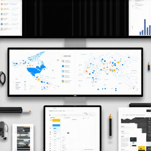 Display of SEO analytics related to Google Maps rankings on computer screens
