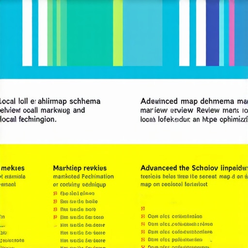Infographic illustrating schema markup, review management, and local SEO tactics for Google Maps ranking.
