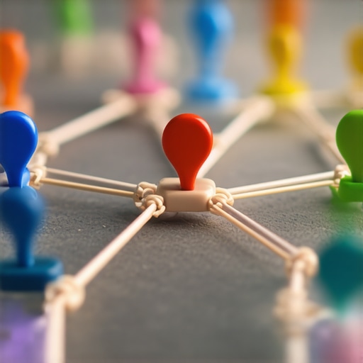 Local Link Network for SEO Diagram showing interconnected local business links enhancing SEO authority