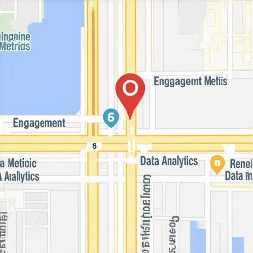 A high-tech digital map illustrating business locations, user engagement, and analytics for local SEO