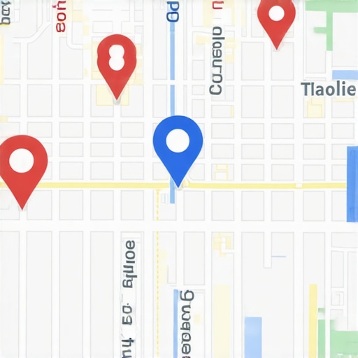 Localized Map with SEO Keywords Map highlighting neighborhoods with overlaid local keywords for SEO