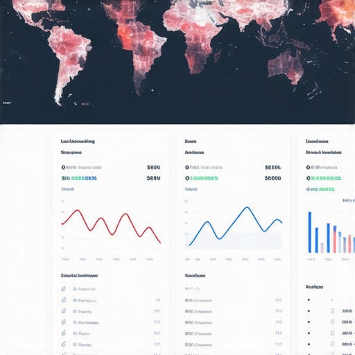 A modern dashboard showing maps SEO performance metrics and local search rankings.