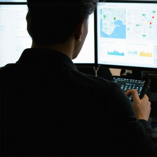Business owner reviewing local SEO and maps rankings on a digital analytics dashboard.
