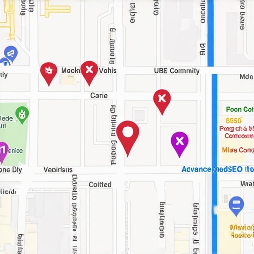 Visual Guide to Hyper-Local Map Optimization Annotated local map showing optimized business locations and community engagement features.