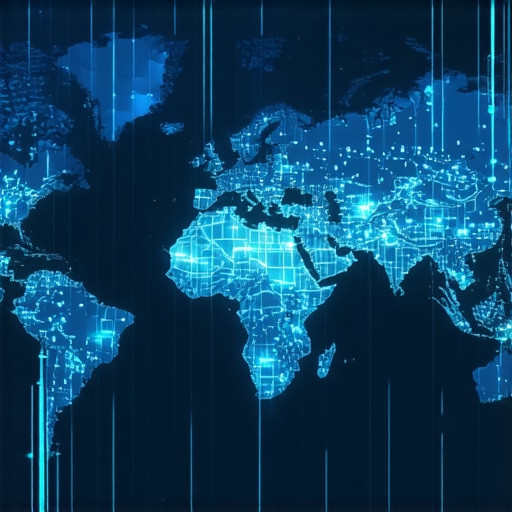 Advanced Map Visualization for Local SEO A detailed digital map displaying local data points and SEO insights