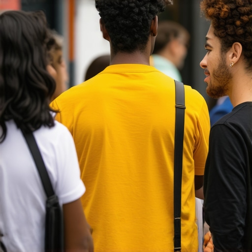 Business owner interacting with local residents at a community event, illustrating local SEO connection.