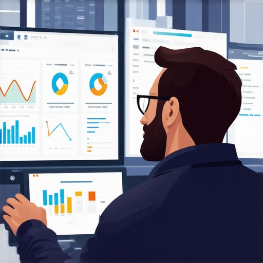 Business owner reviewing local SEO and maps optimization data on a digital screen.