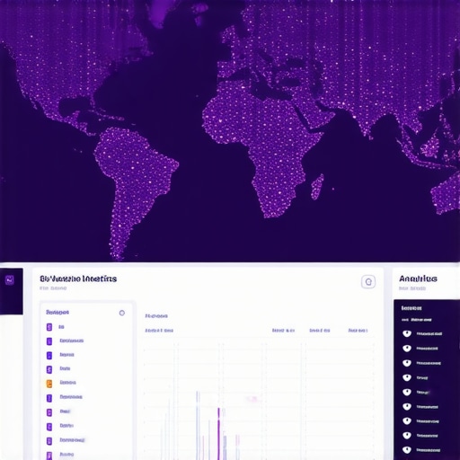 Dashboard visualization of local map signals and user engagement analytics.