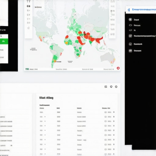 Dashboard visualization of local map signals and user engagement analytics.