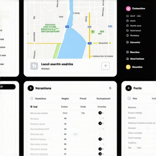 Diagram illustrating AI analytics and local map ranking signals.