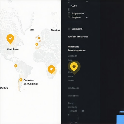 Digital map with engagement analytics overlay