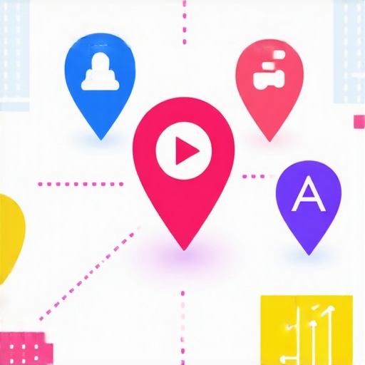 Diagram depicting map optimization, schema markup, AI insights, and hyperlocal content strategies for local SEO in 2026.