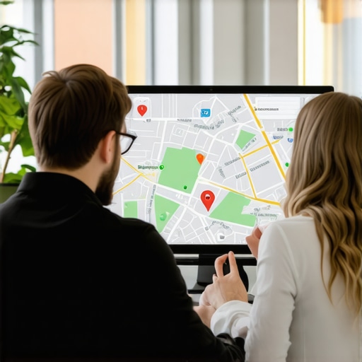 Business team strategizing local SEO and map optimization techniques.