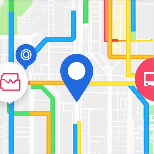 Local Maps SEO in 2026 An illustrated map highlighting local SEO signals with AI symbols