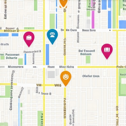 Map showing neighborhood-specific micro-moments for local SEO