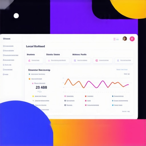 Screenshot of an advanced local SEO dashboard with multilingual, voice search, and schema markup analytics