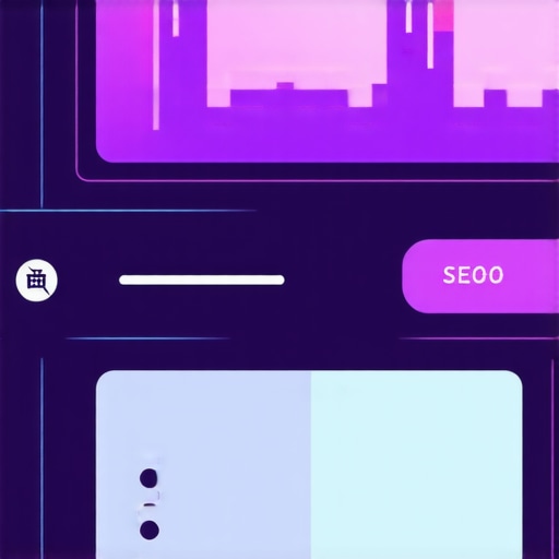 Futuristic AI-powered search interface illustrating advanced SEO tactics