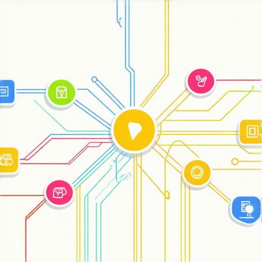 Diagram showing interconnected local business signals and semantic data flow in SEO